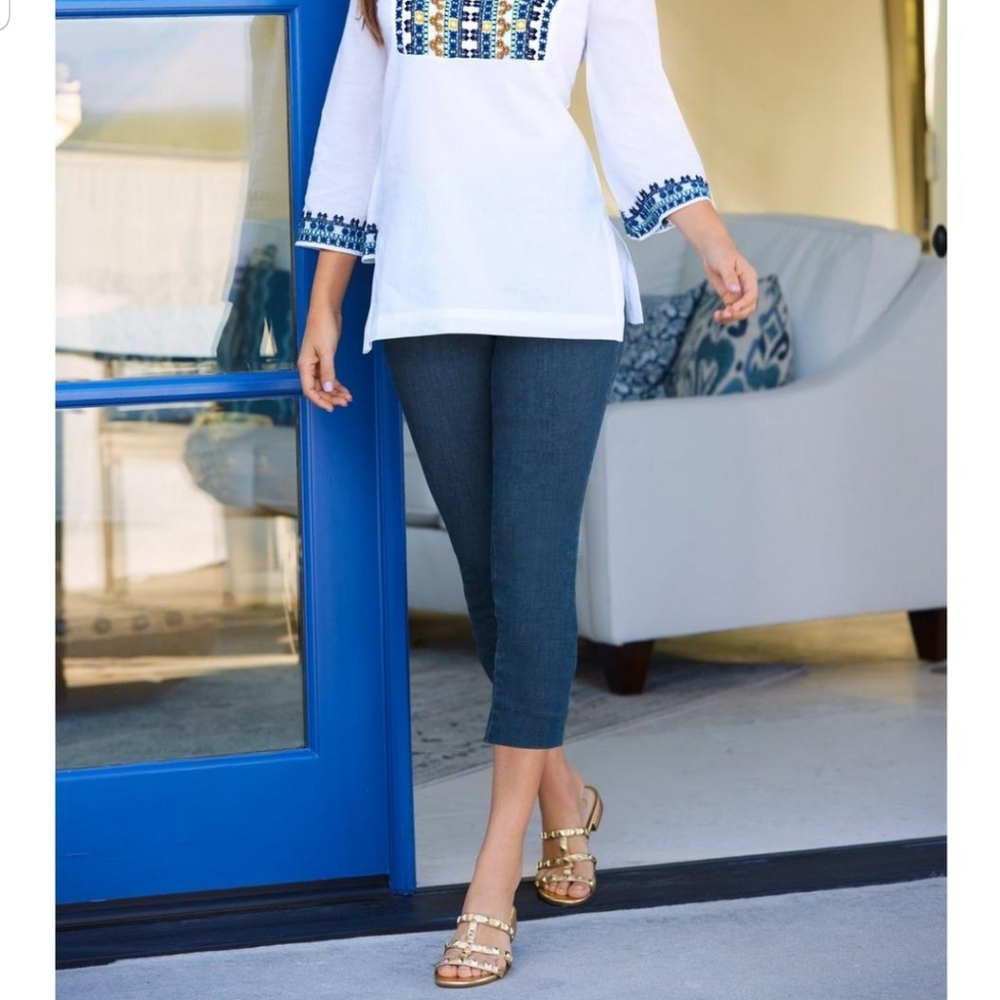 Boston Proper Everyday Denim Capri Cropped Jeans